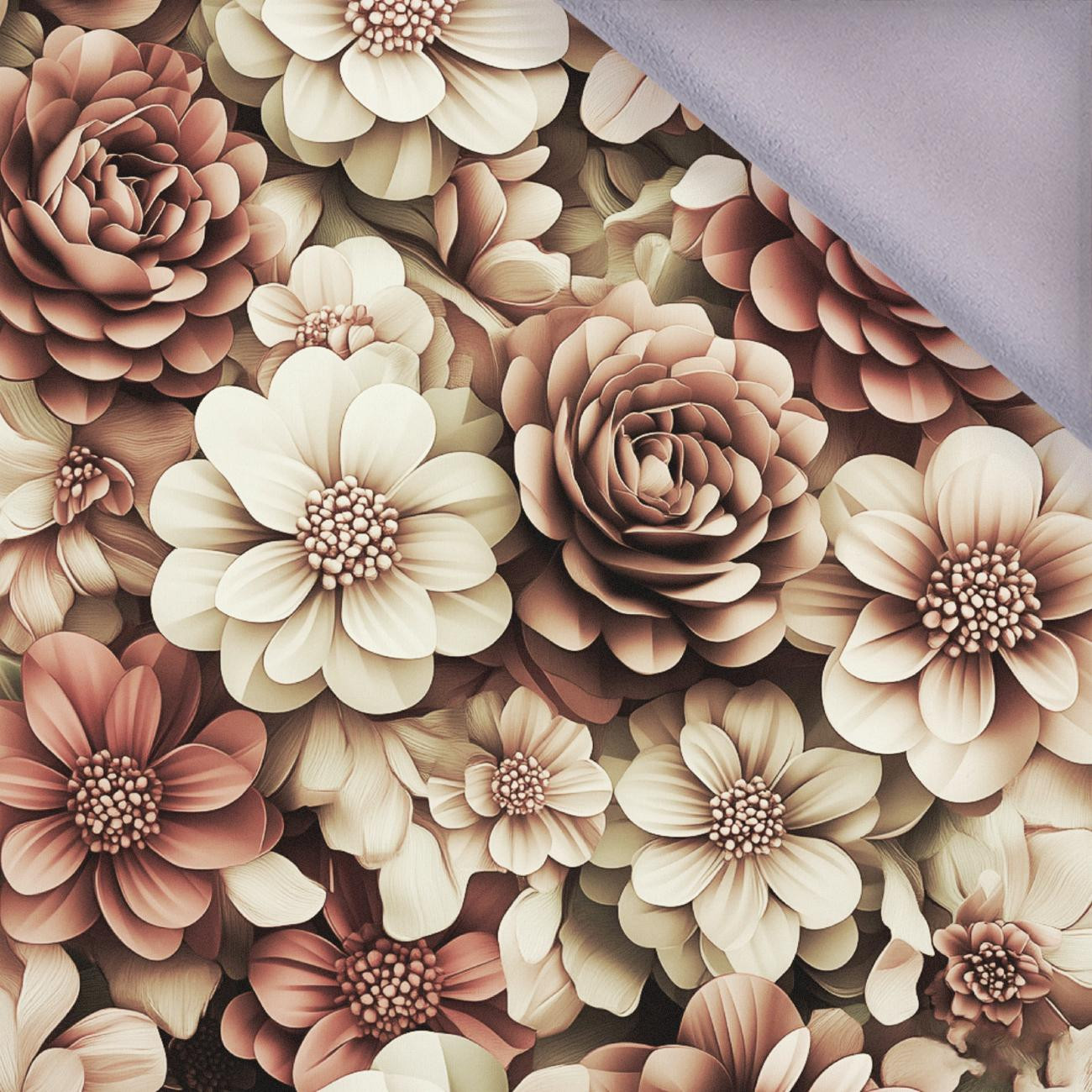 FLOWERS WZ.3/ Mocha Mousse  - softshell