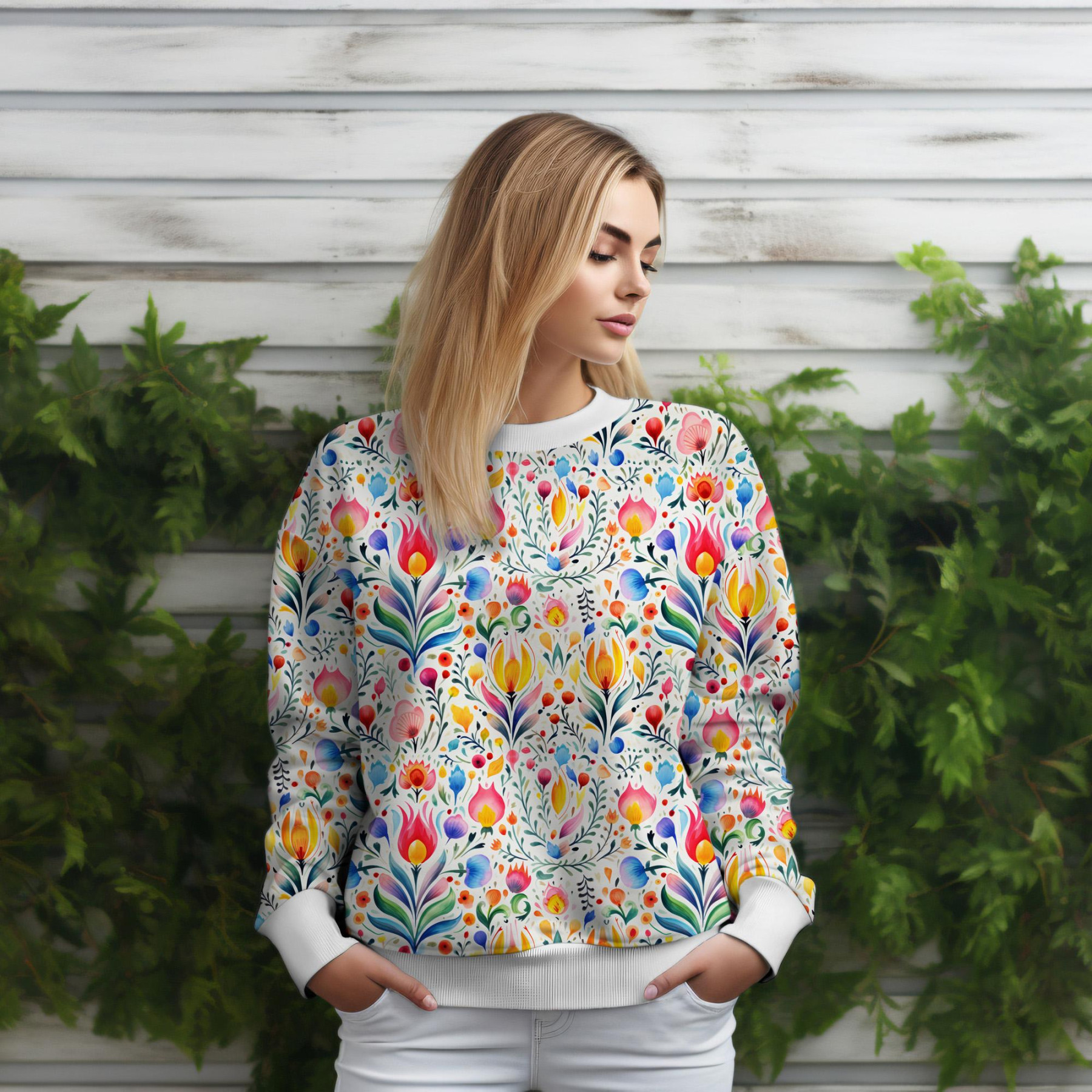 Folk Art wz.14 - Hydrophobic brushed knit