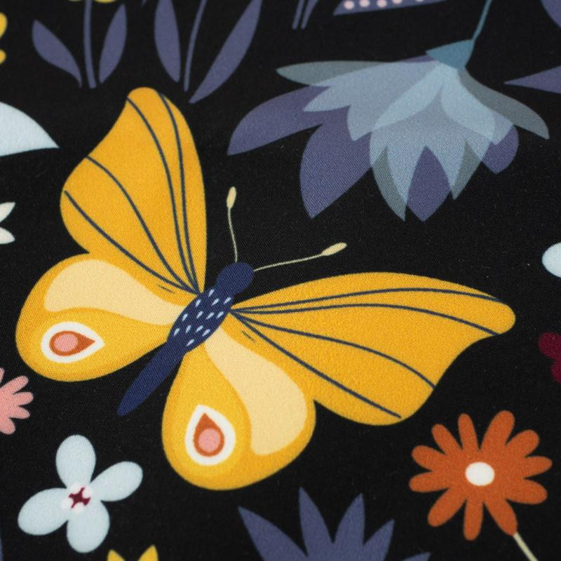 FOLK BUTTERFLIES / black - softshell