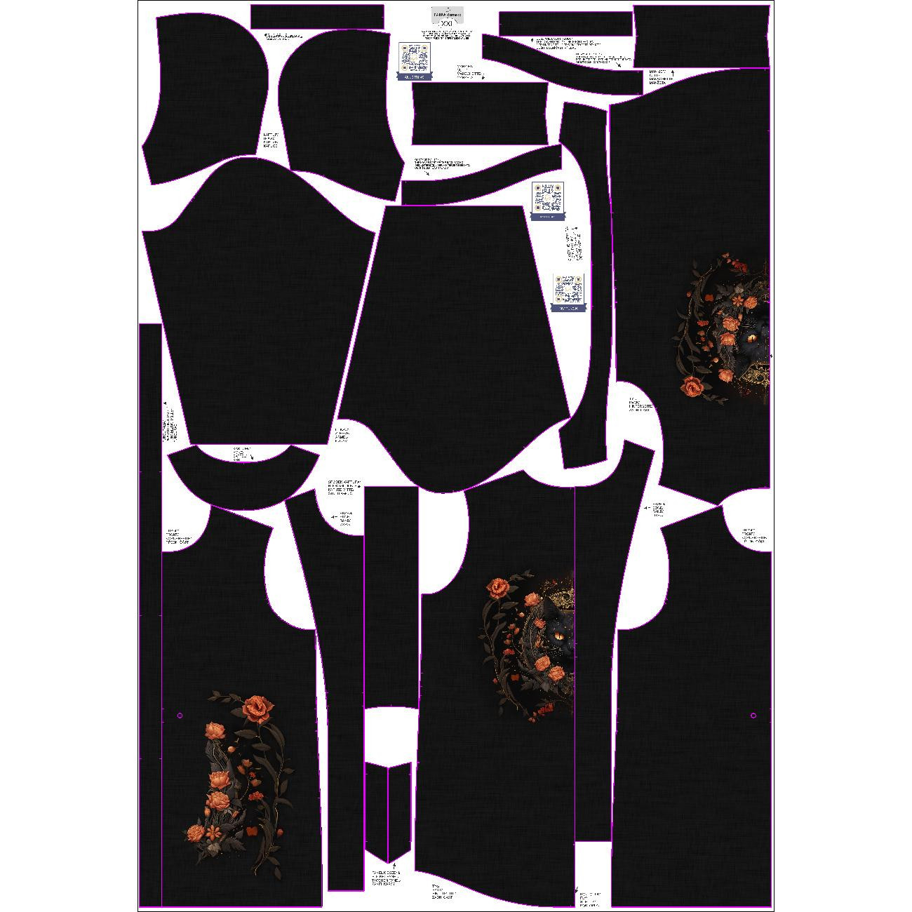 WOMEN'S PARKA (ANNA) - GOTHIC CAT - sewing set