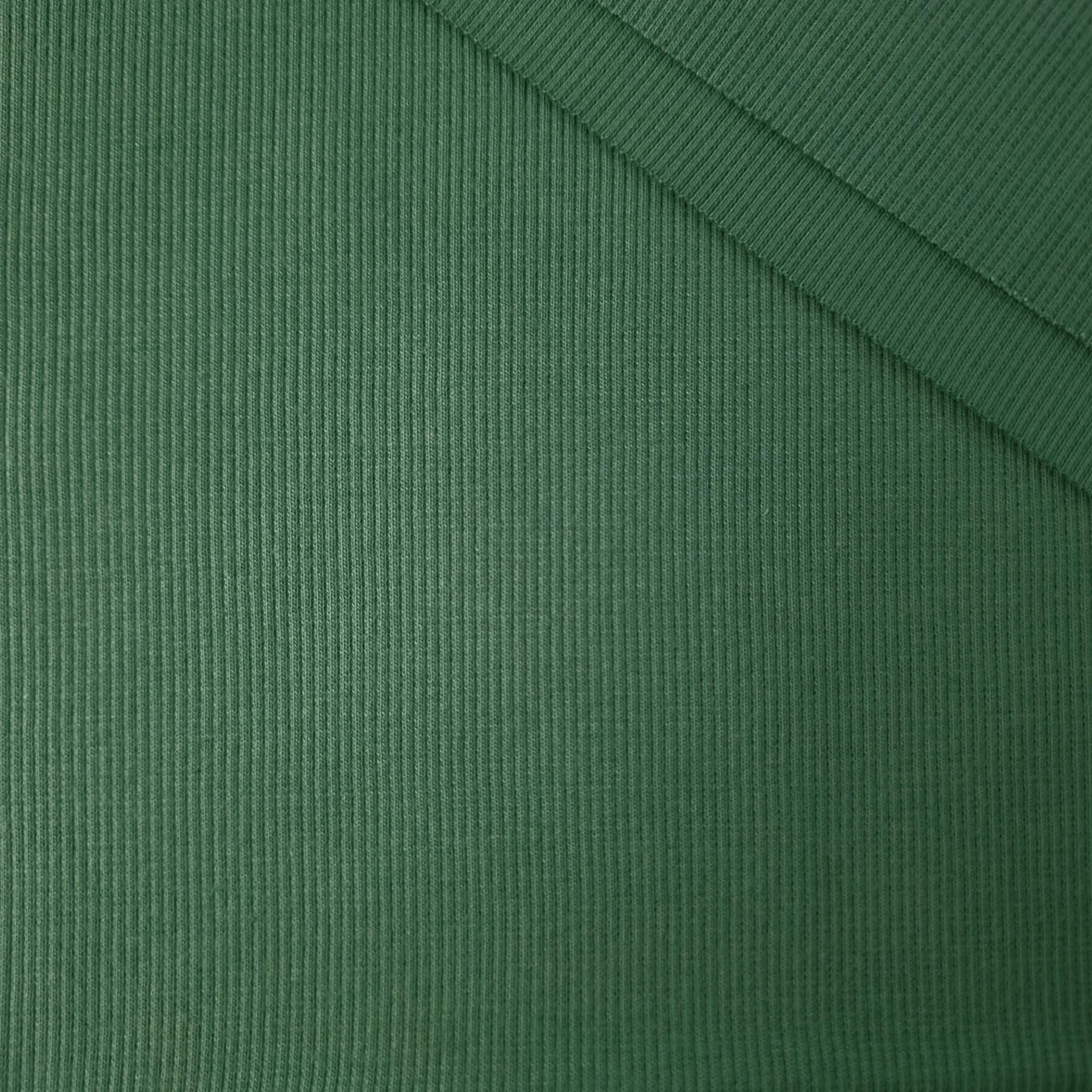 Ribbed knit fabric - DARK GREEN (d-068)