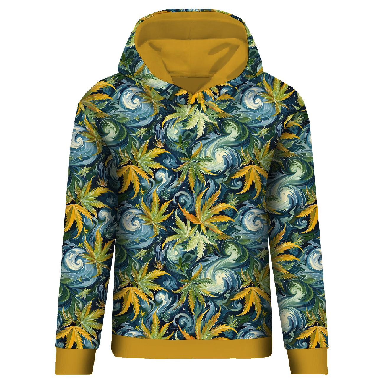 Hemp leaves WZ. 6 - Hydrophobic brushed knit