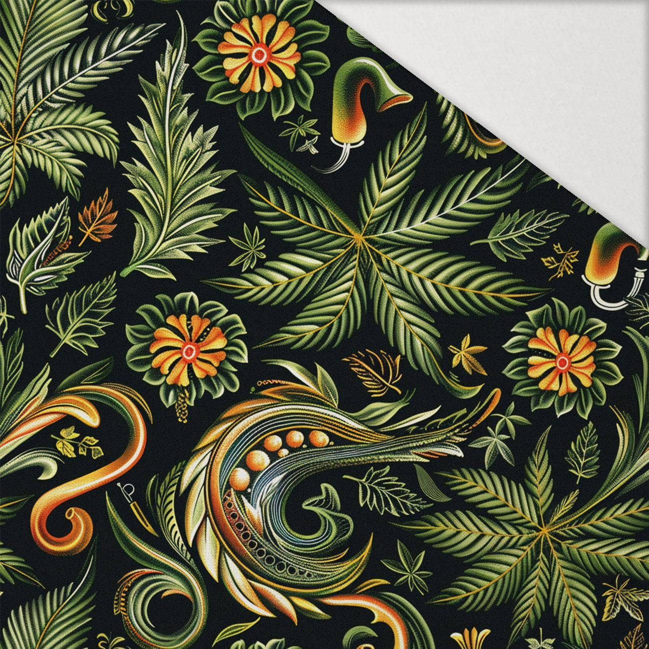 Hemp leaves WZ. 3 - Hydrophobic brushed knit