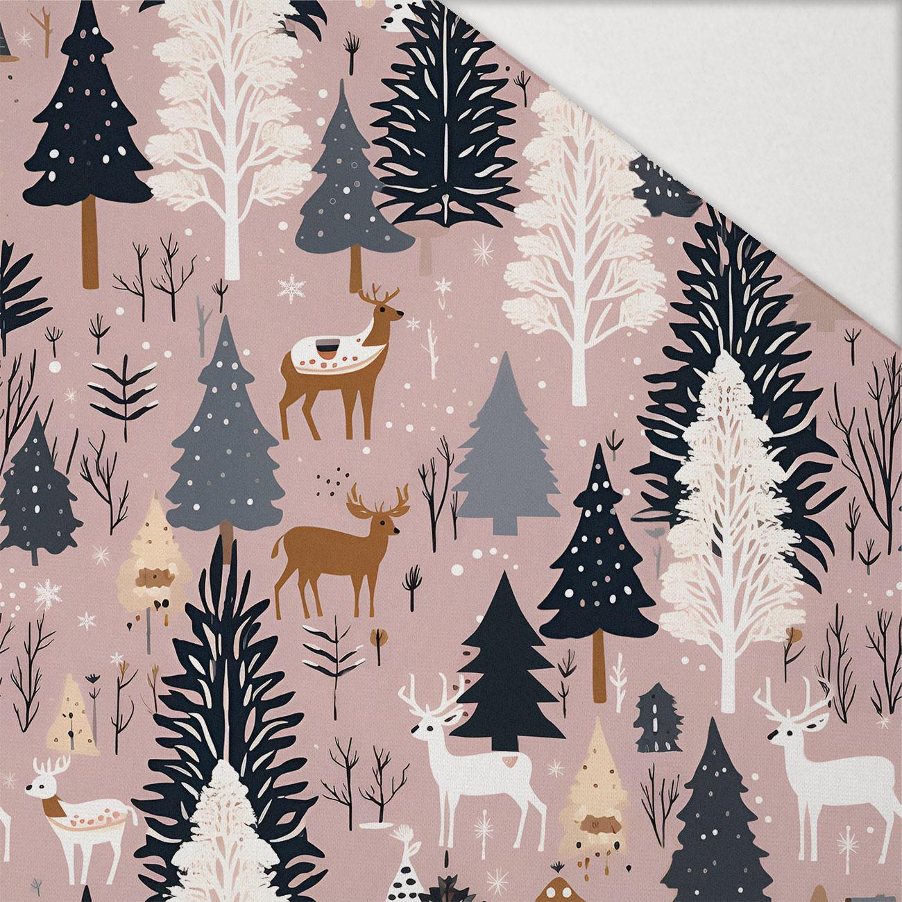 Pink Vintage Christmas wz. 4 - Hydrophobic brushed knit