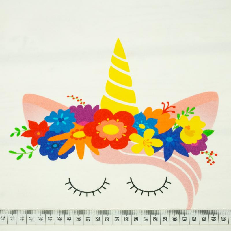 UNICORN / flowers - panel single jersey TE210