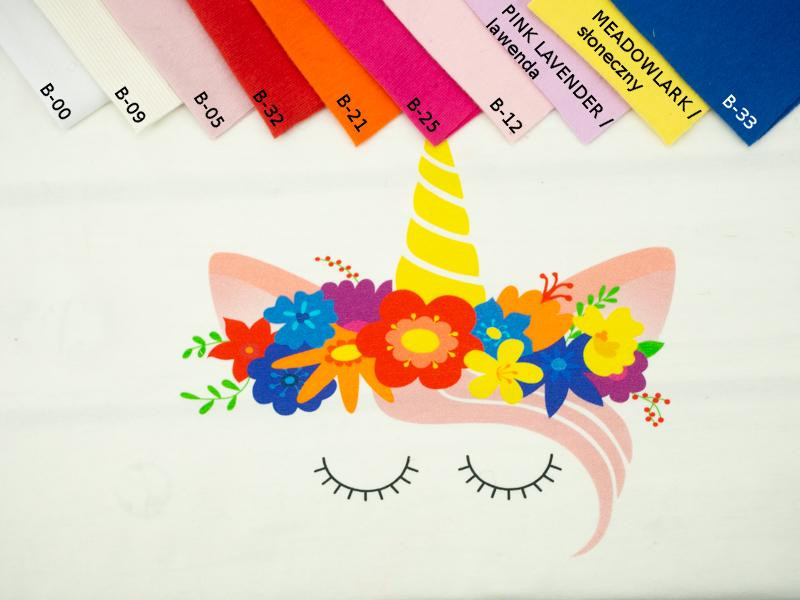 UNICORN / flowers - panel single jersey TE210