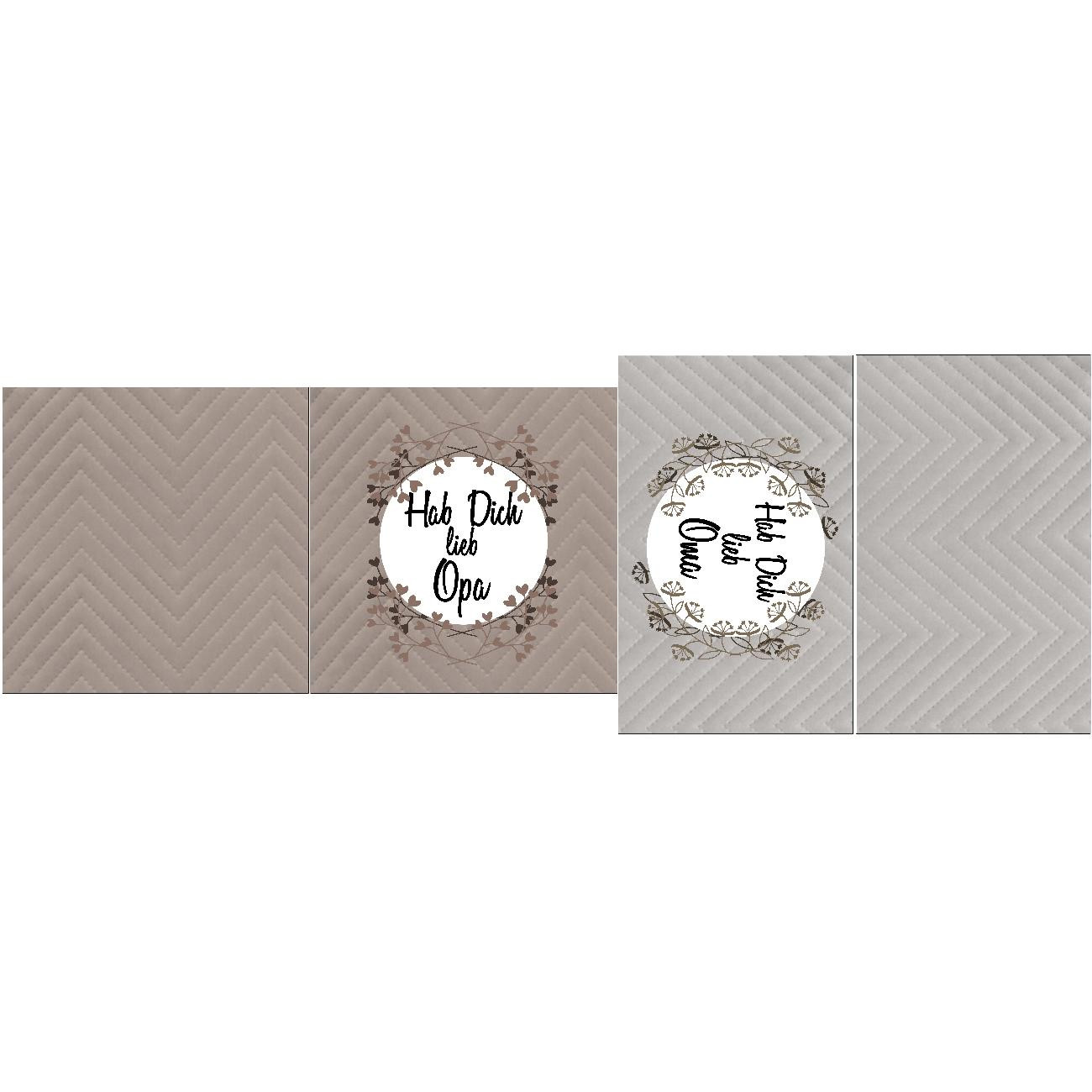 DECORATIVE PILOWS - HAB DICH LIEB OMA / HAB DICH LIEB OPA  - sewing set