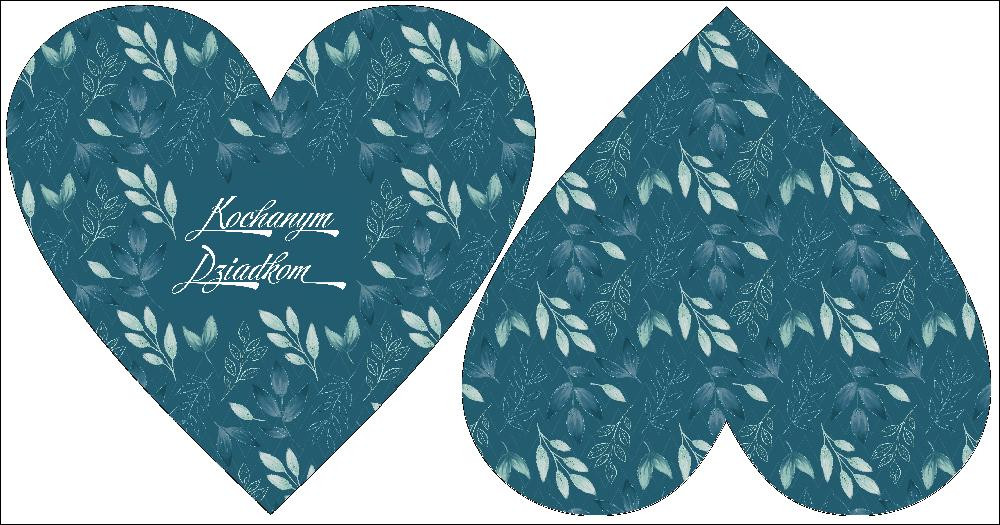 DECORATIVE PILLOW HEART - Für liebe Großeltern / LEAVES pat. 9