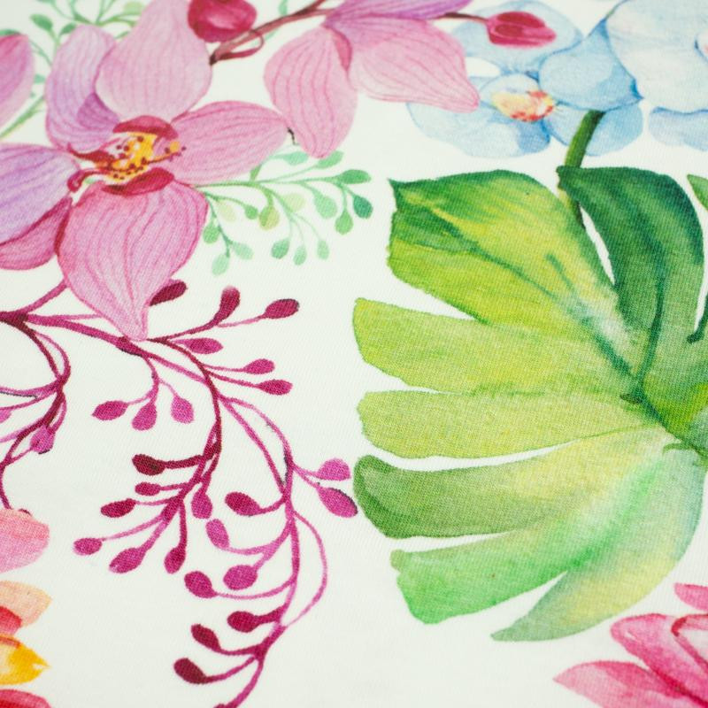 HUMMINGBIRDS AND FLOWERS - Viskose-Jersey WE210