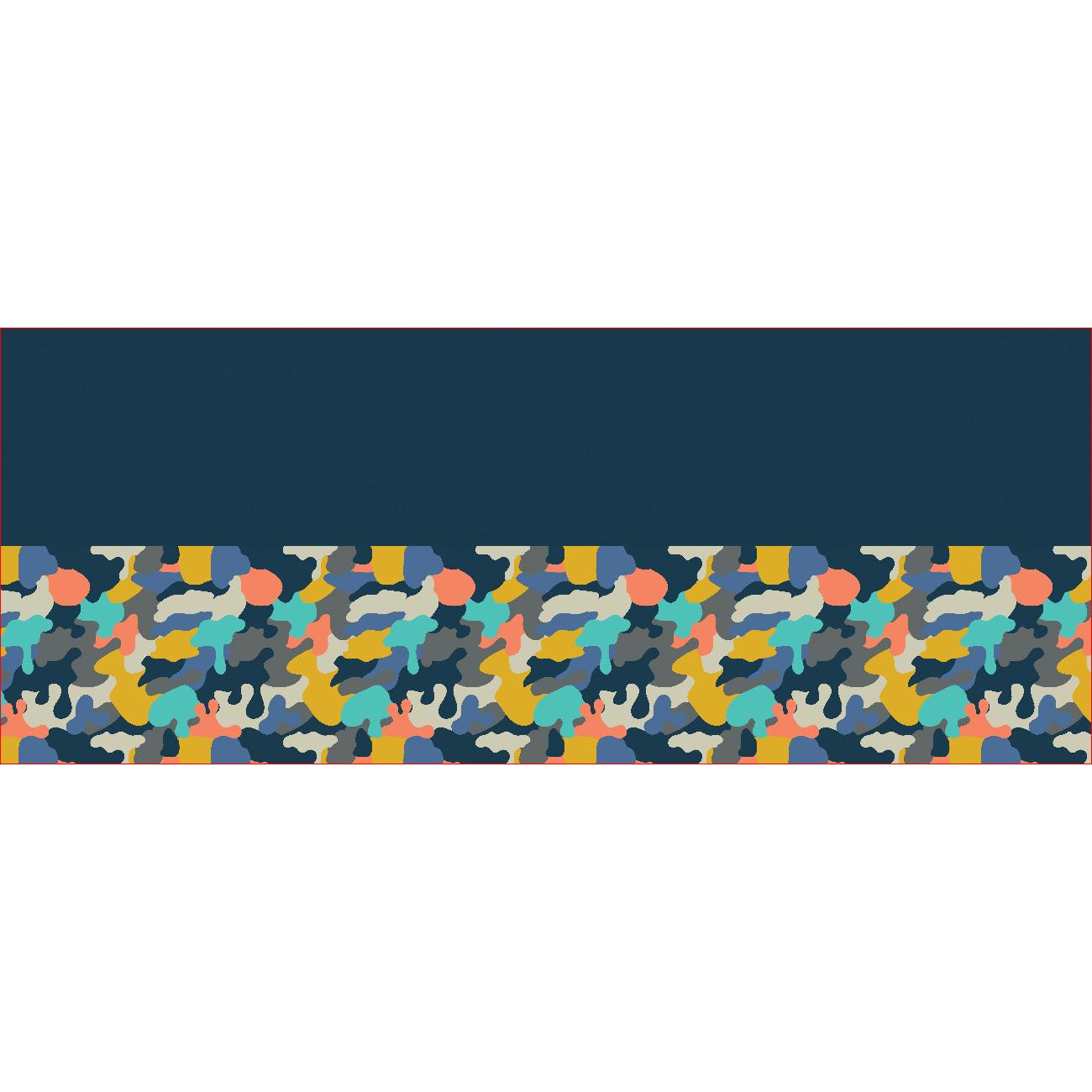 BUTTON SCARF - CAMOUFLAGE COLORFUL pat. 2 - sewing set