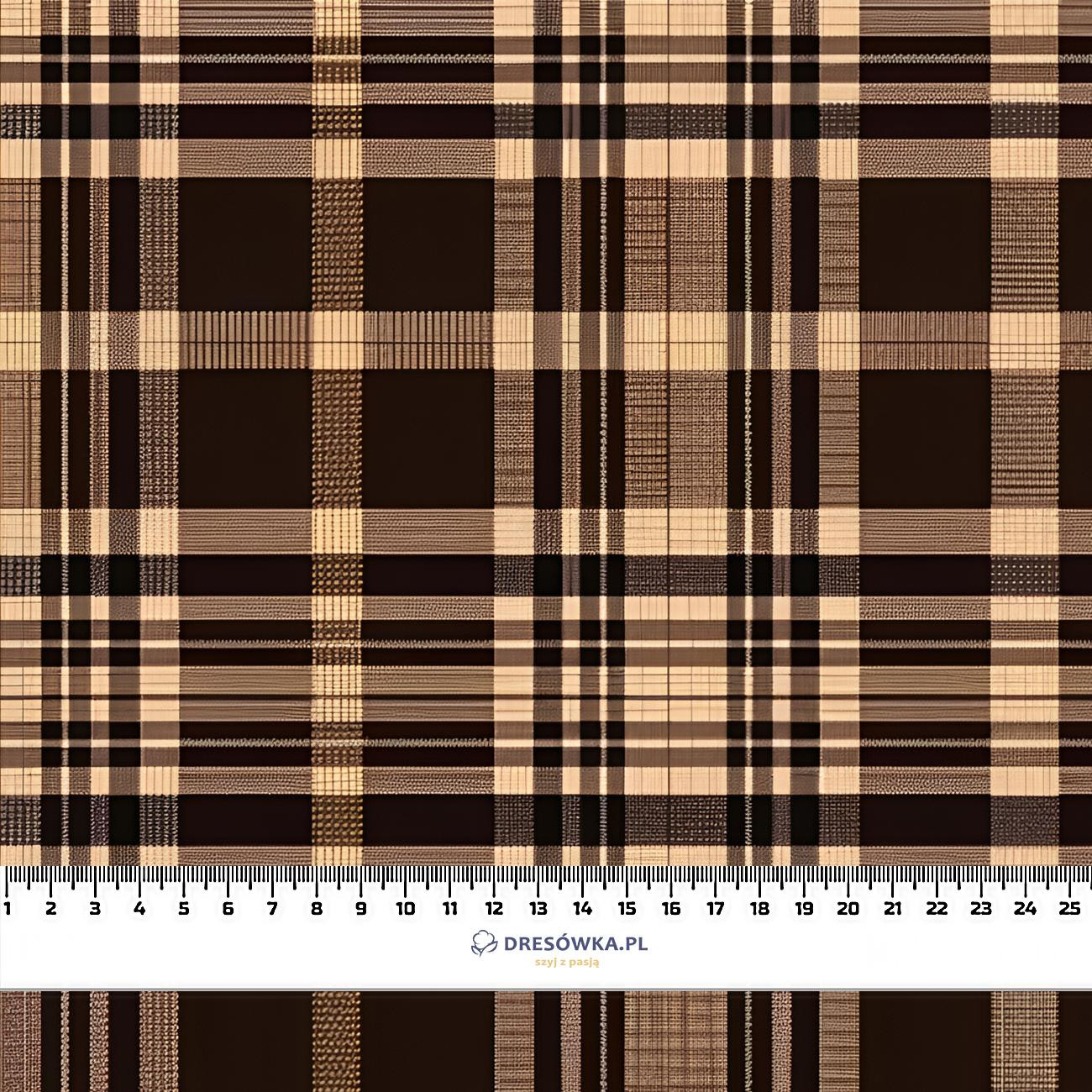 CHECK 2/ Mocha Mousse  - Woven Fabric for tablecloths