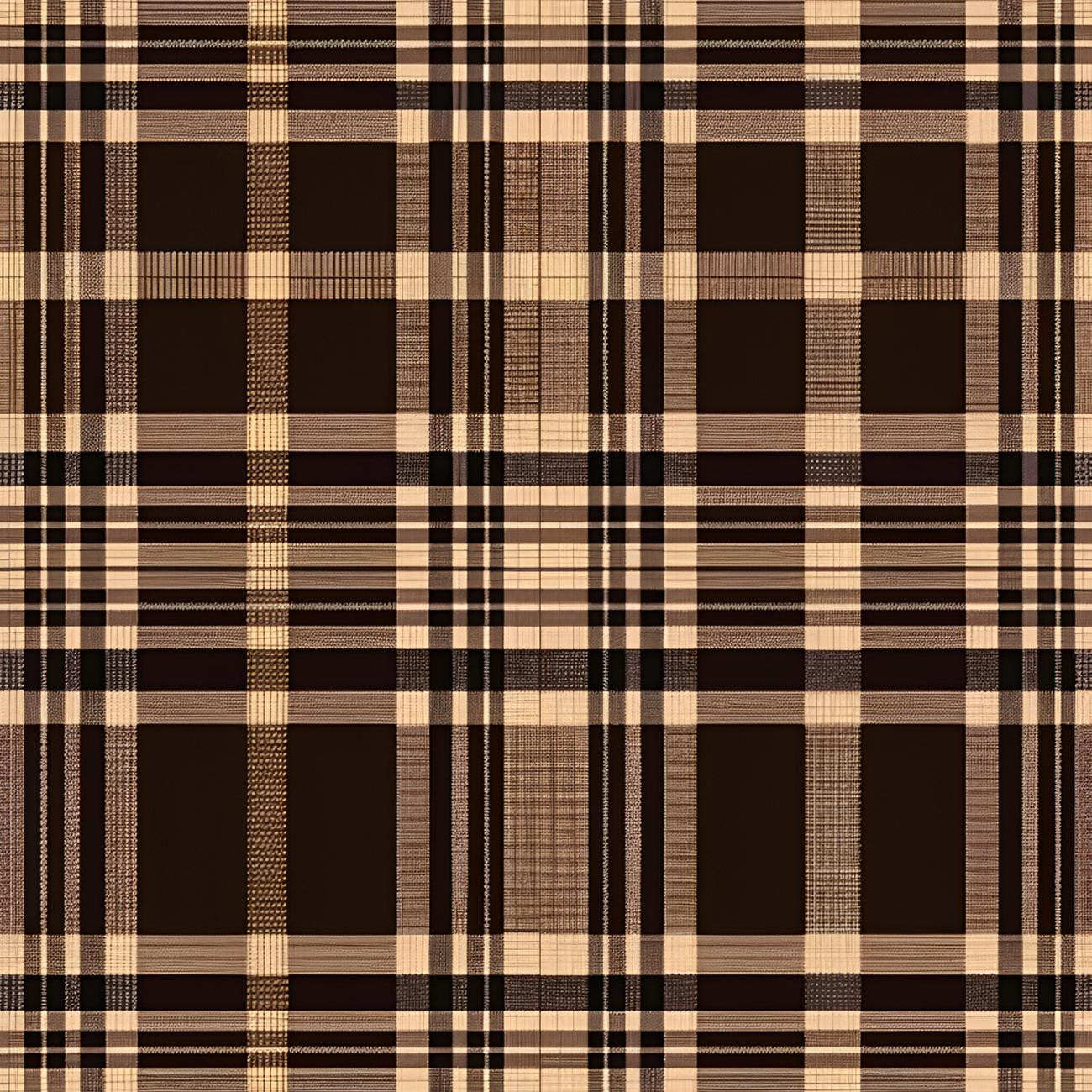 CHECK 2/ Mocha Mousse  - Woven Fabric for tablecloths