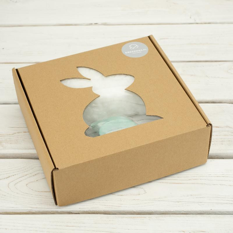 7 Easter eggs sewing set - DOTS WHITE / mint