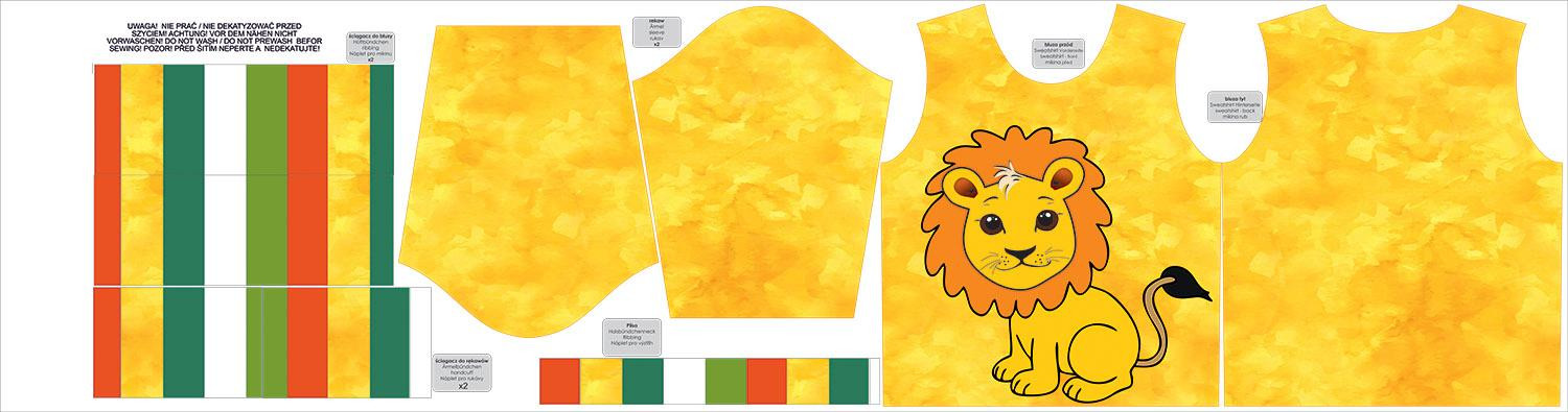 CHILDREN'S (NOE) SWEATSHIRT - LION LEON - sewing set