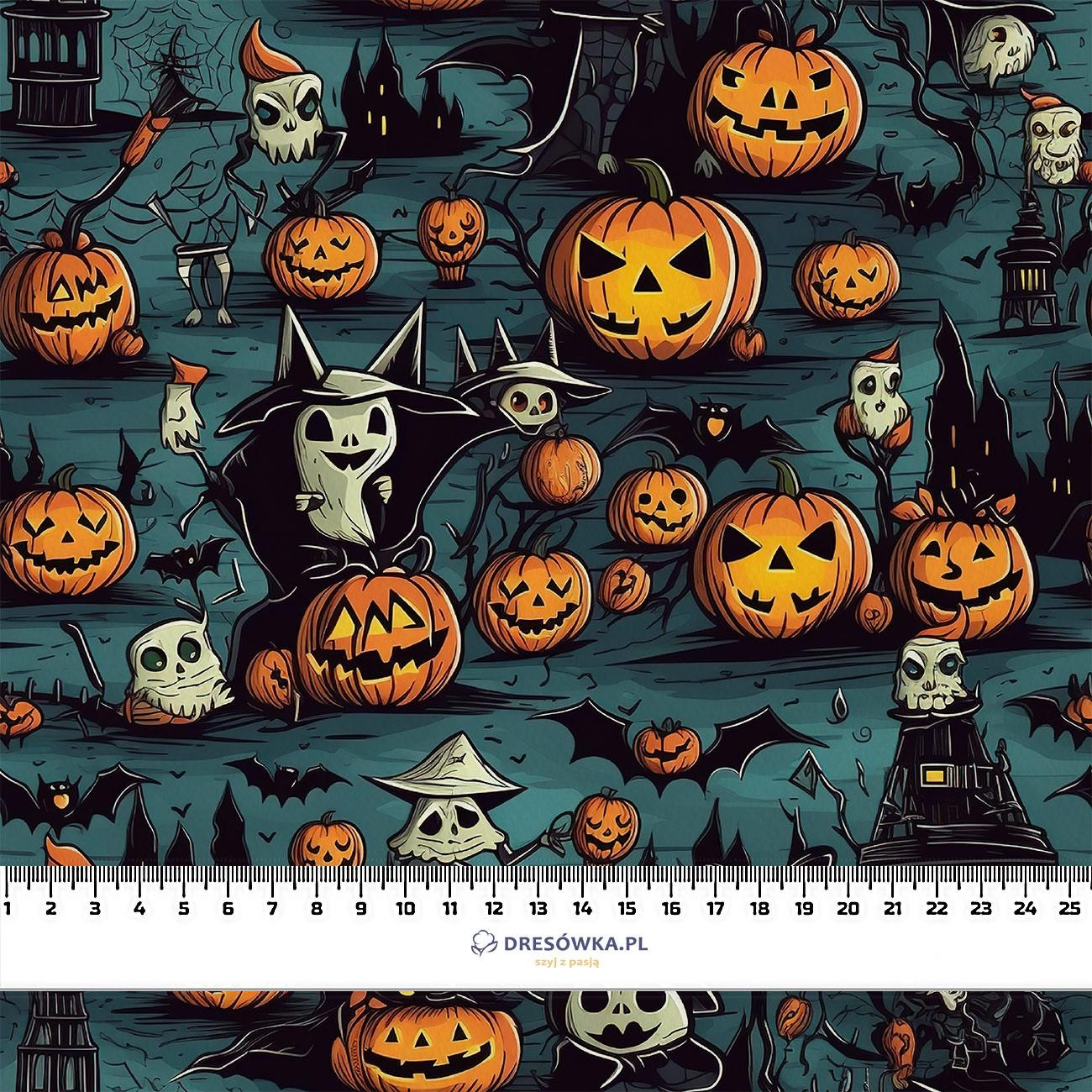 HALLOWEEN wz.7 - looped knit fabric with elastane ITY