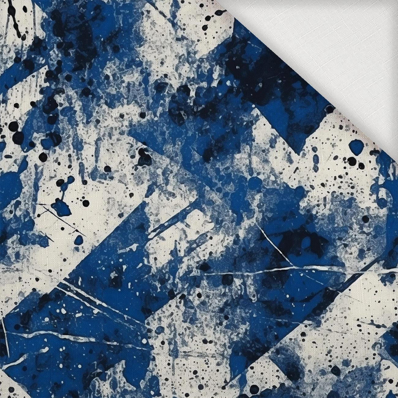 NAVY GRUNGE wz. 3 - Woven Fabric for tablecloths