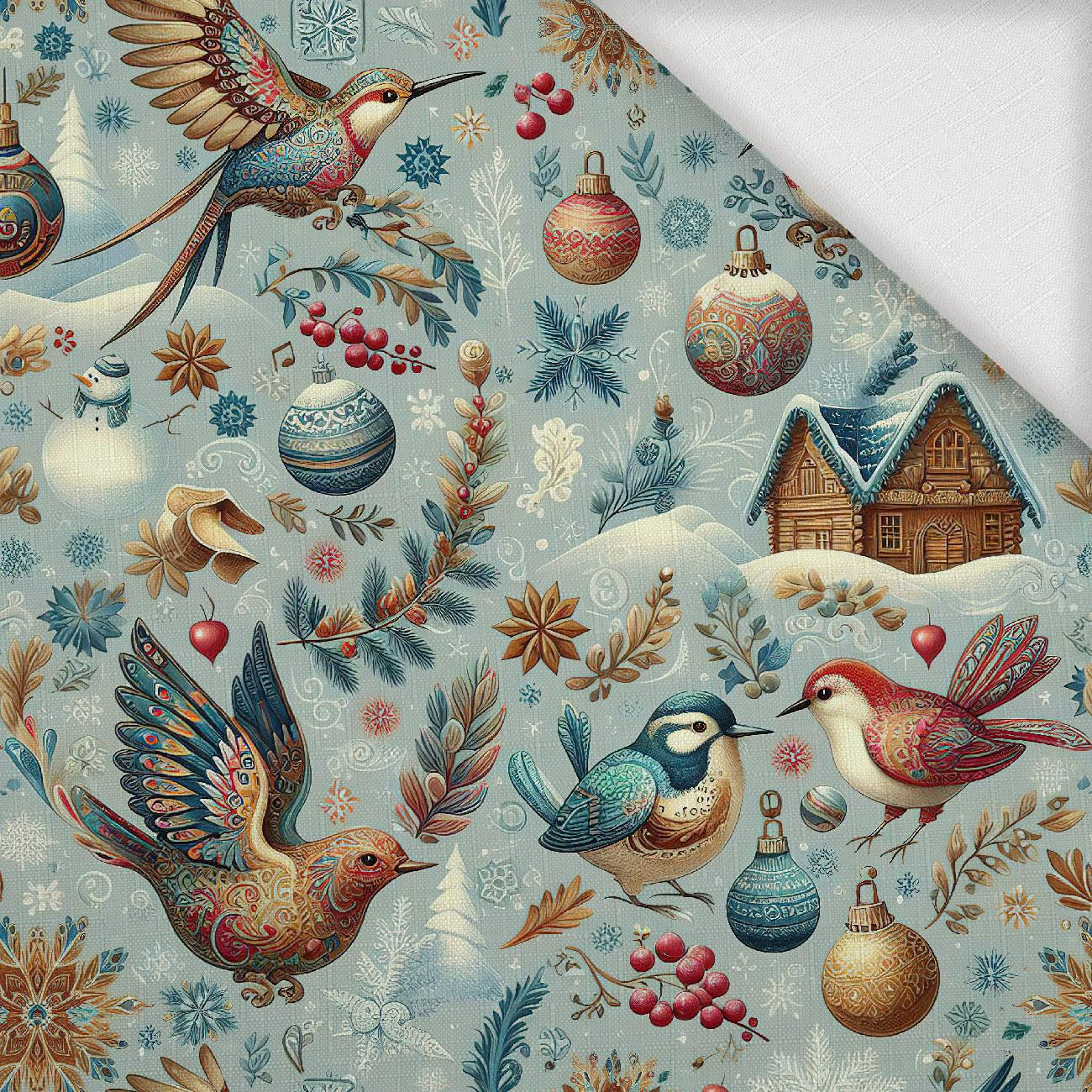 Vintage Christmas wz.28 - Woven Fabric for tablecloths