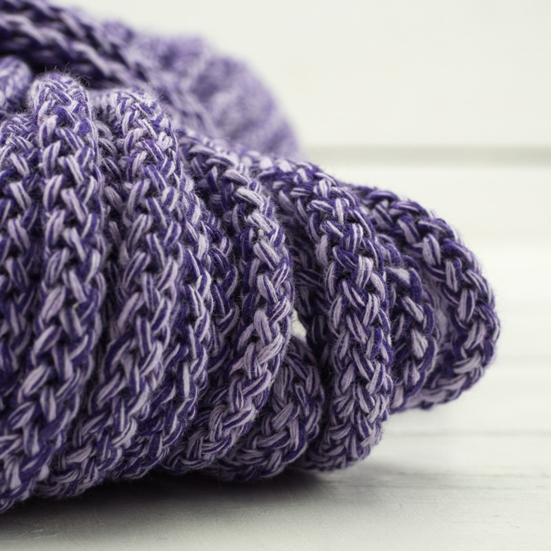 Strings cotton 8mm - melange purple 