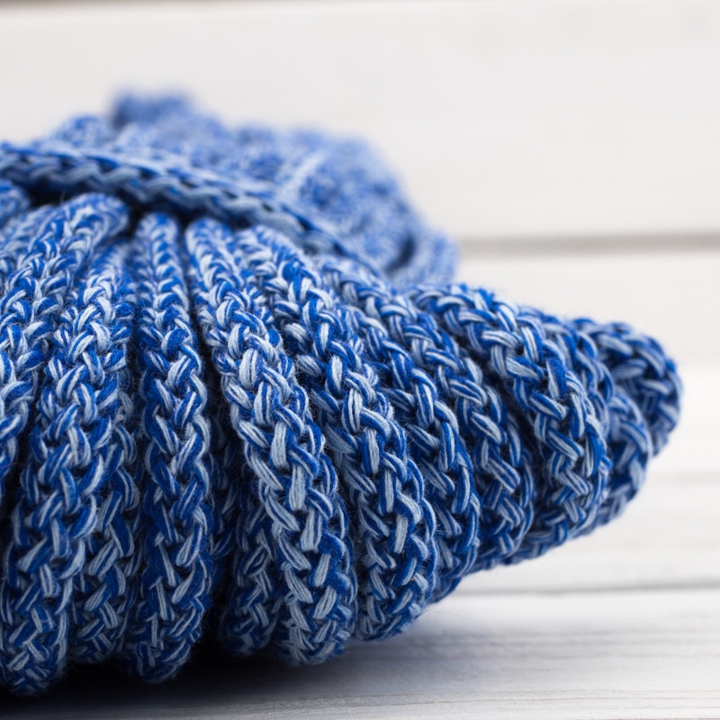 Strings cotton 8mm - melange blue