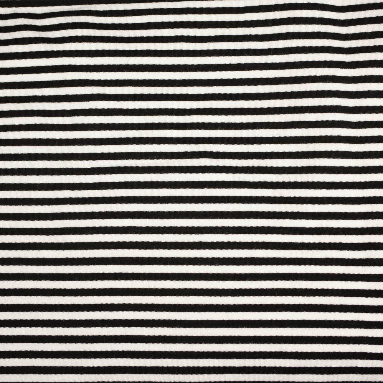 STRIPES WHITE / BLACK 0,5cm x 0,5cm - Viscose jersey