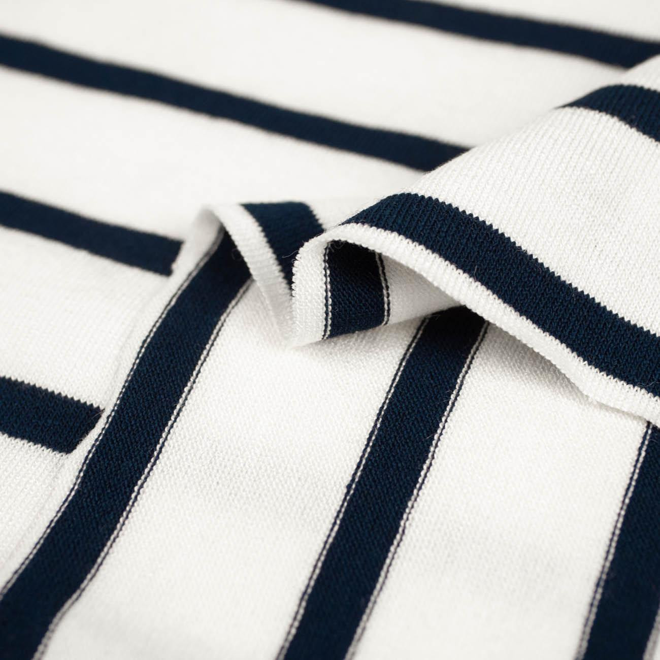 STRIPES DARK BLUE / WHITE 0,5cm x 2,0cm - Viscose jersey