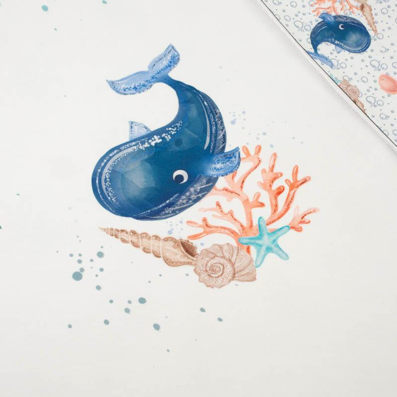 WHALE pat. 2 (MAGICAL OCEAN) - SINGLE JERSEY PANORAMIC PANEL (60cm x 155cm)