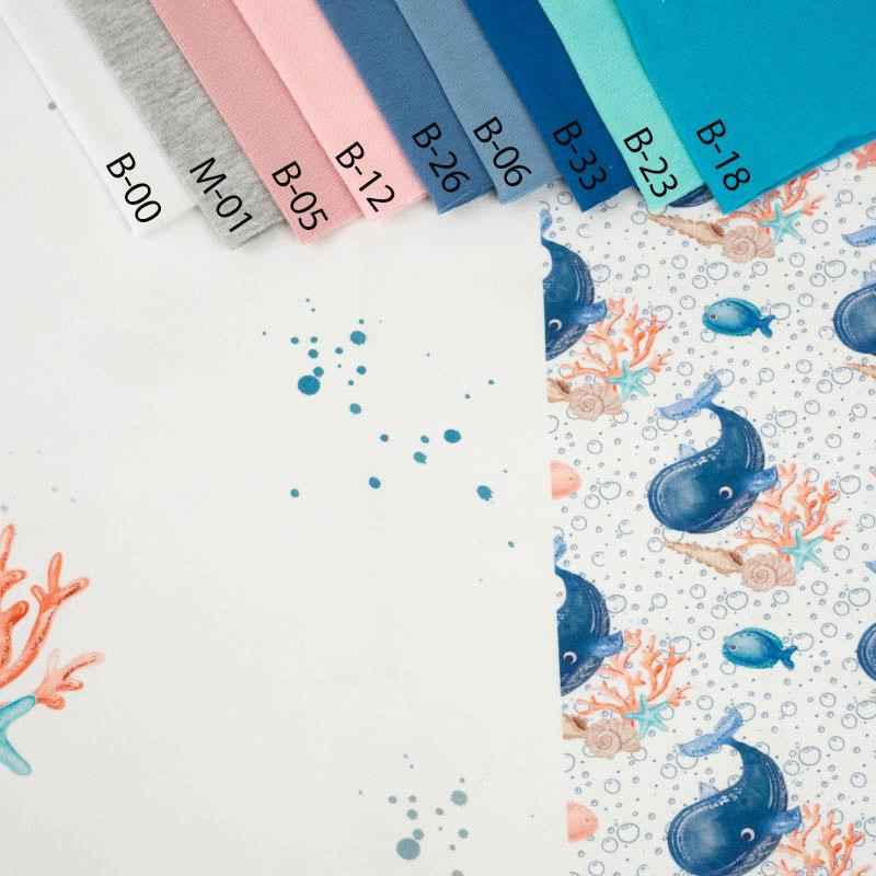 WHALE pat. 2 (MAGICAL OCEAN) - SINGLE JERSEY PANORAMIC PANEL (60cm x 155cm)