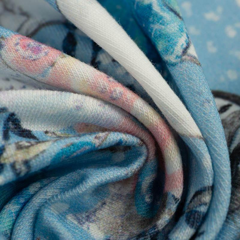 ENCHANTED WINTER MIX / light blue (ENCHANTED WINTER) - single jersey with elastane 