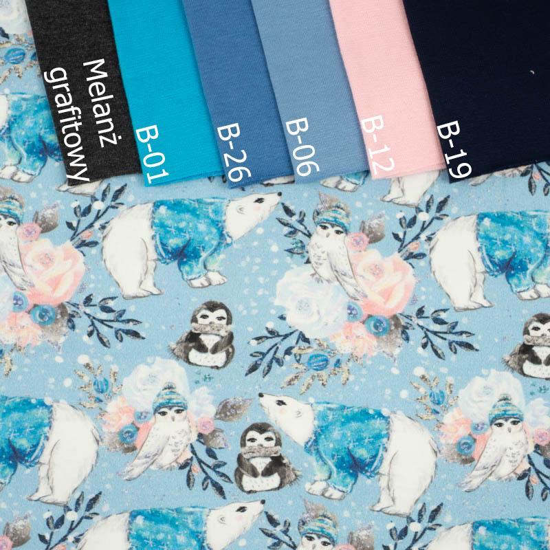 ENCHANTED WINTER MIX / light blue (ENCHANTED WINTER) - single jersey with elastane 