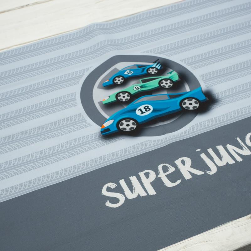 FAST WHEELS / blue - panel Waterproof woven fabric DE