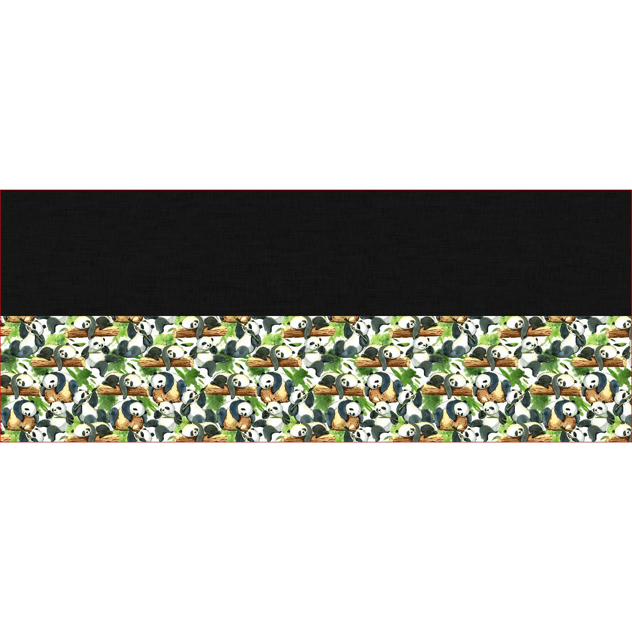 BUTTON SCARF - PANDAS ON BAMBOO - sewing set