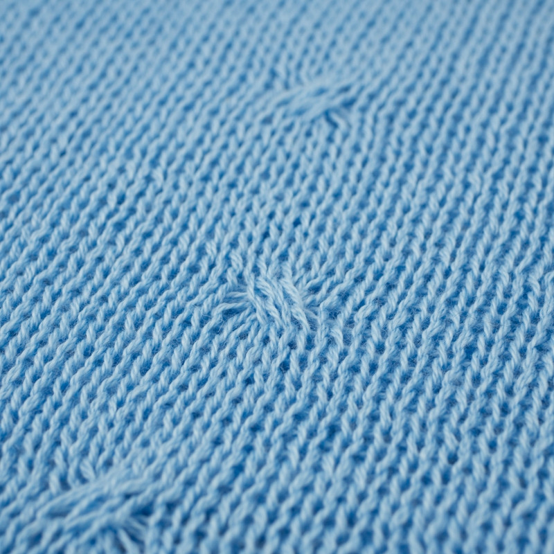 BLANKET SOFT(SMALL DOTS) / light blue S - thin knitted panel
