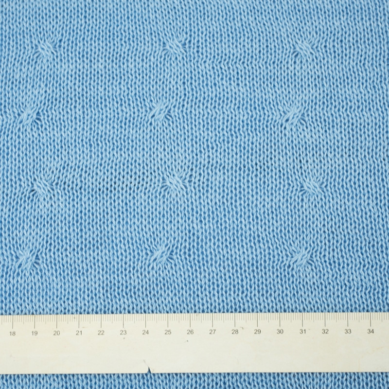 BLANKET SOFT(SMALL DOTS) / light blue S - thin knitted panel