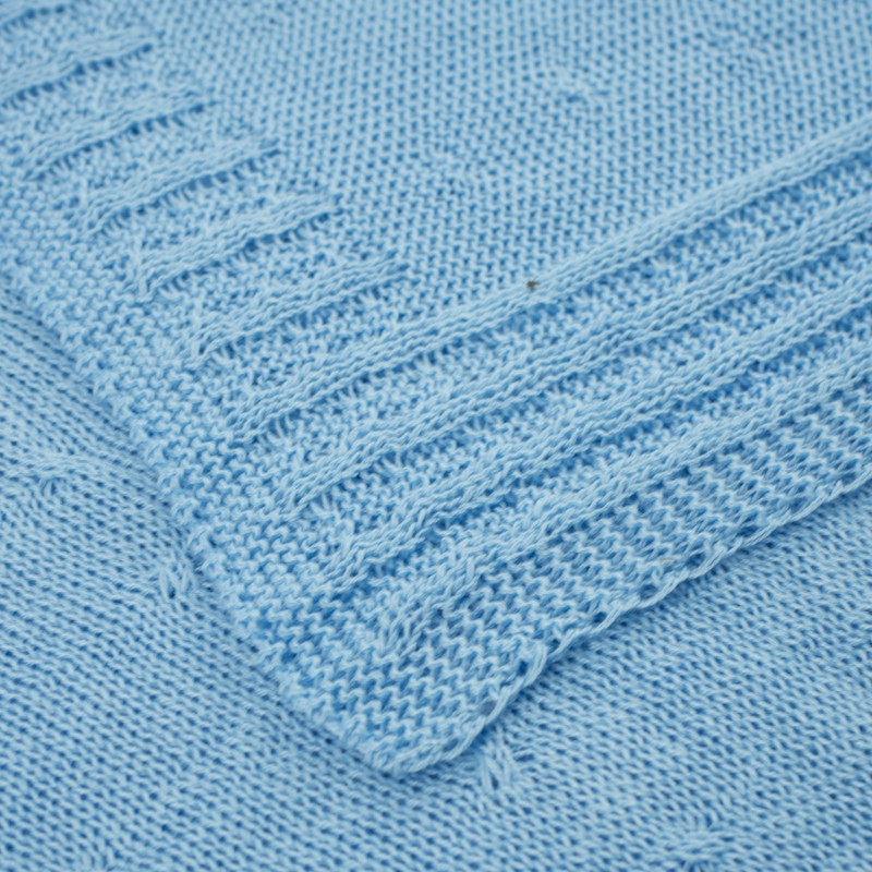BLANKET SOFT(SMALL DOTS) / light blue S - thin knitted panel
