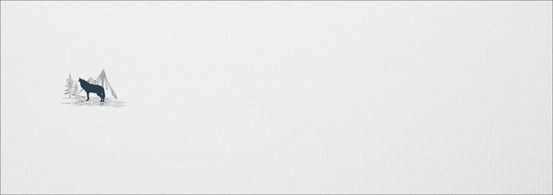 WOLF (ADVENTURE) / white - Panoramic panel - looped knit fabric with elastane