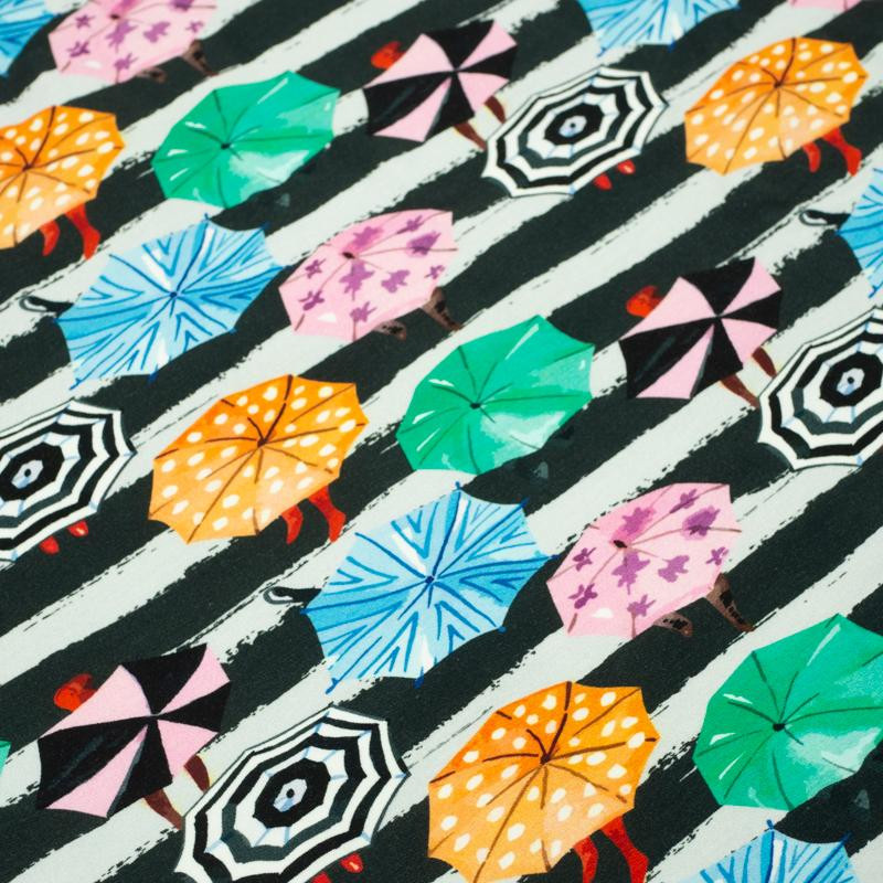 UMBRELLAS ON CROSSWALK - looped knit SP250