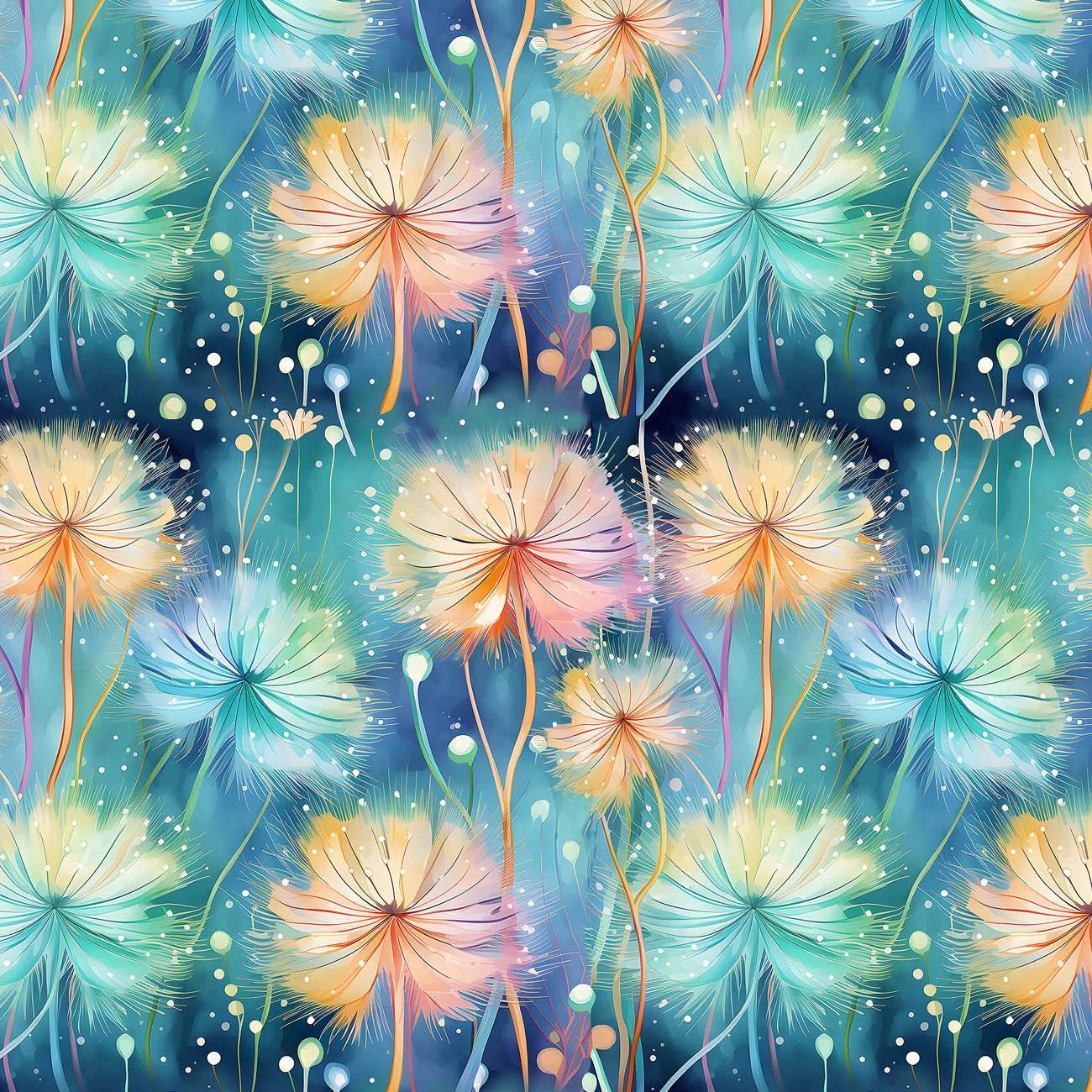 PASTEL FLOWERS WZ.10- Slub Weave