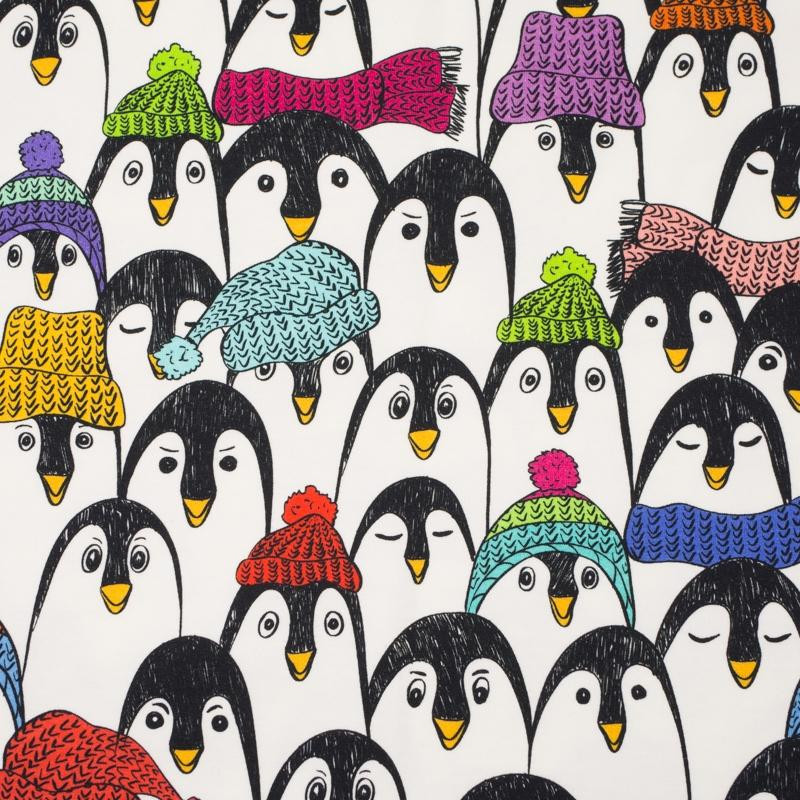 PENGUINS IN SCARVES - looped knit SP250