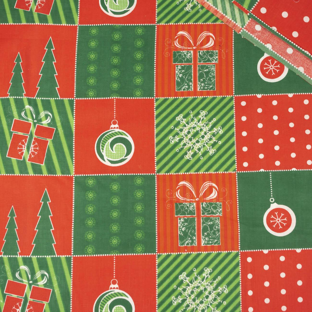 CHRISTMAS CHECKERED - Cotton woven fabric