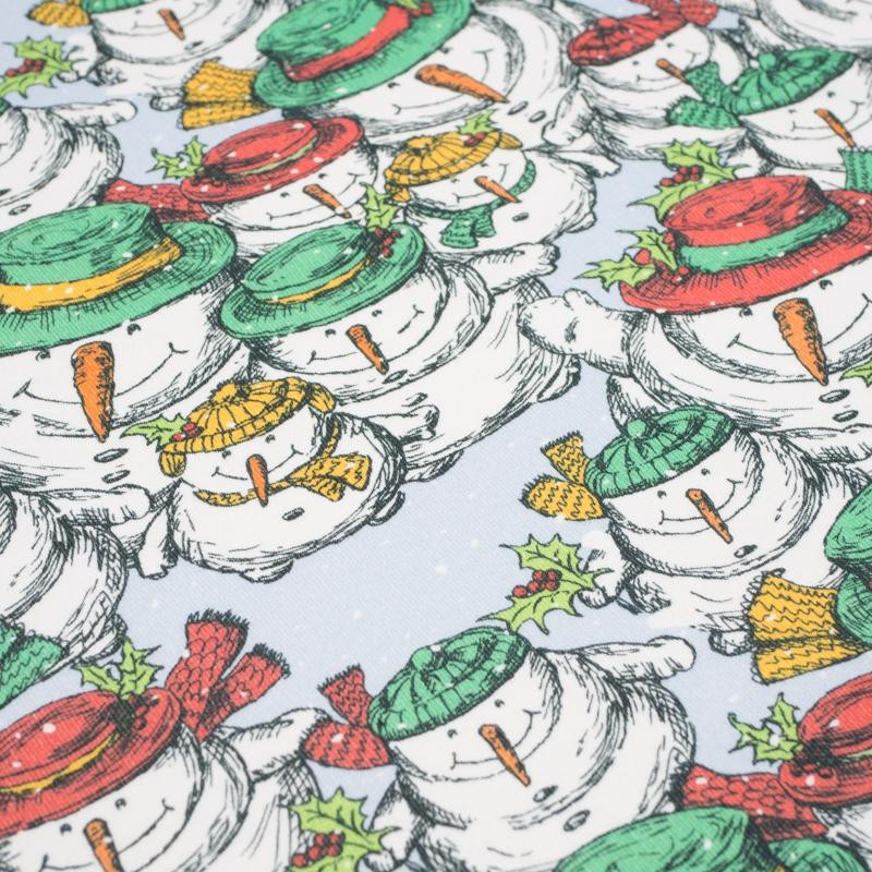 SNOWMEN IN CAPS - looped knit SP250