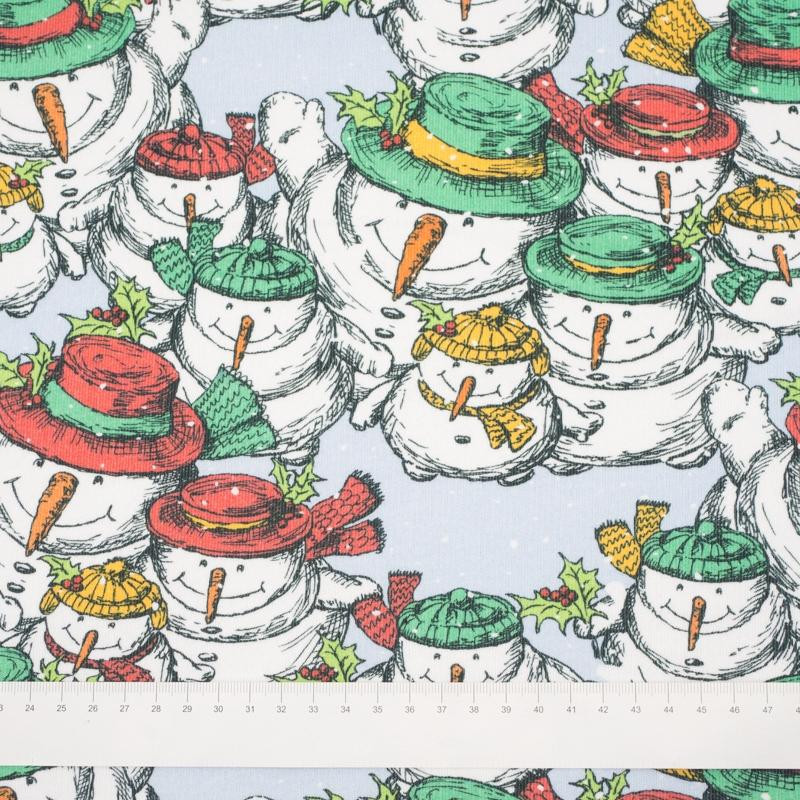 SNOWMEN IN CAPS - looped knit SP250