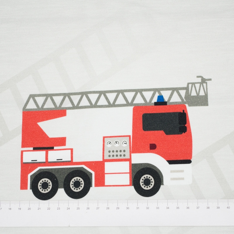 FIRE TRUCK / ladder - panel looped knit 