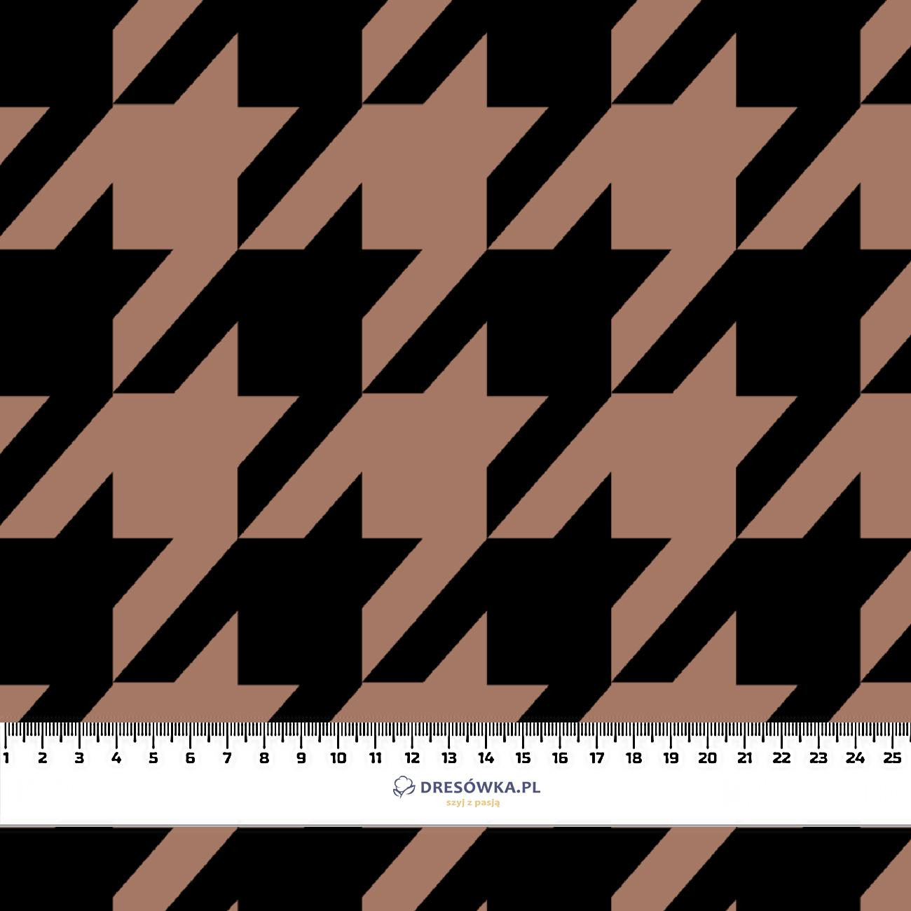 HOUNDSTOOTH / Mocha Mousse - Upholstery velour 
