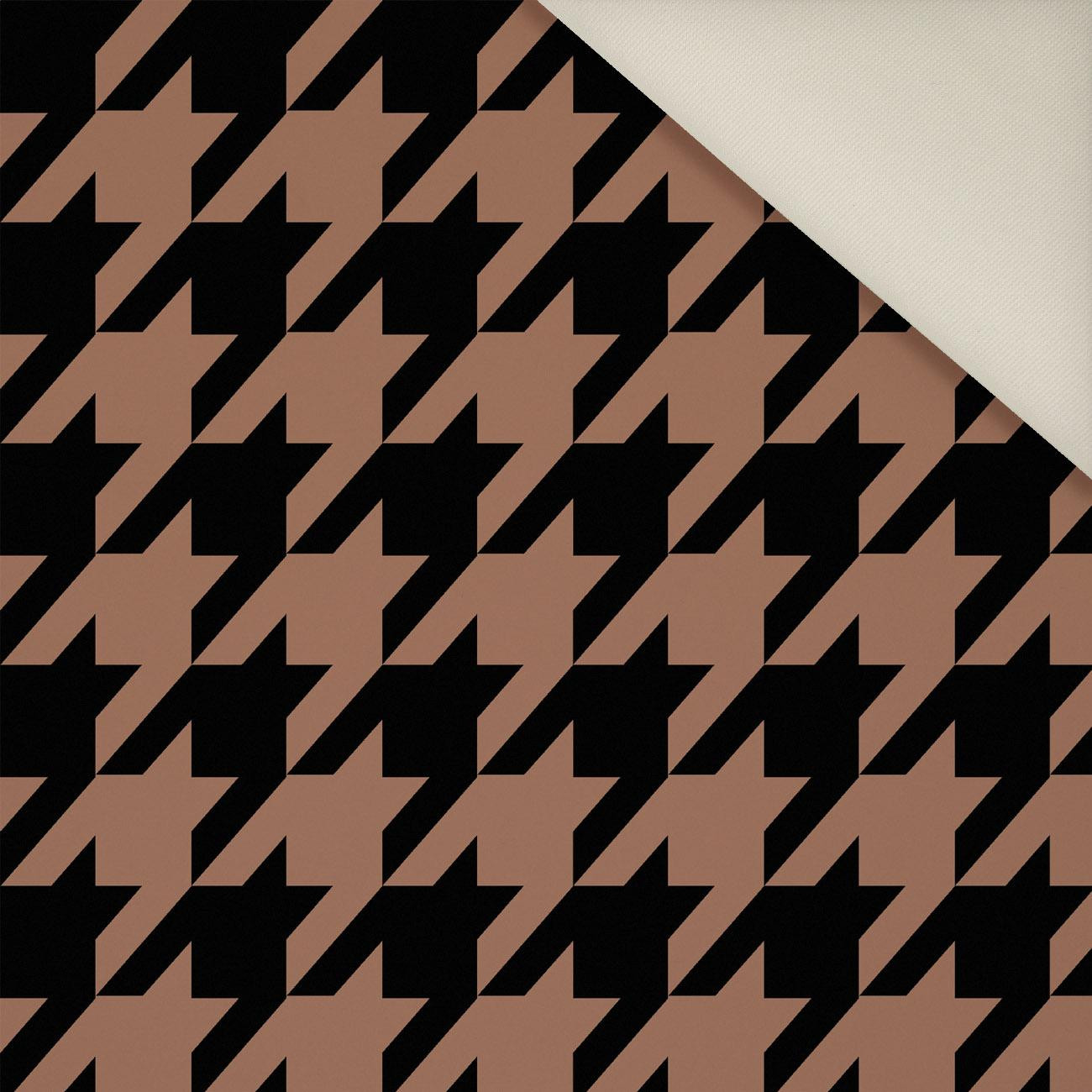 HOUNDSTOOTH / Mocha Mousse - Upholstery velour 