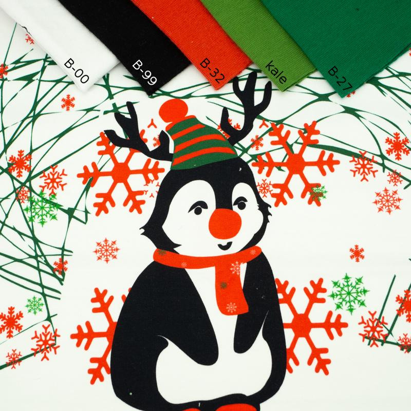 PENGUIN REINDEER 2.0 / green M (50cm x 60cm) - panel single jersey TE210