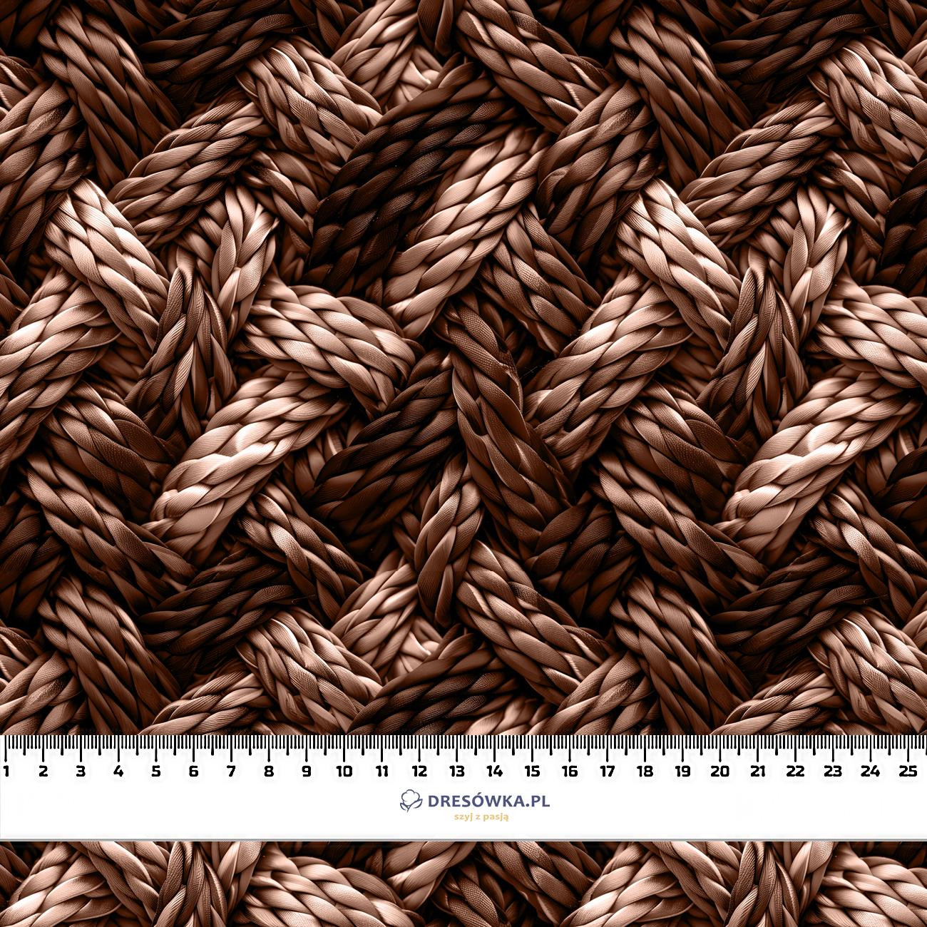 RATTAN / Mocha Mousse  - Woven Fabric for tablecloths