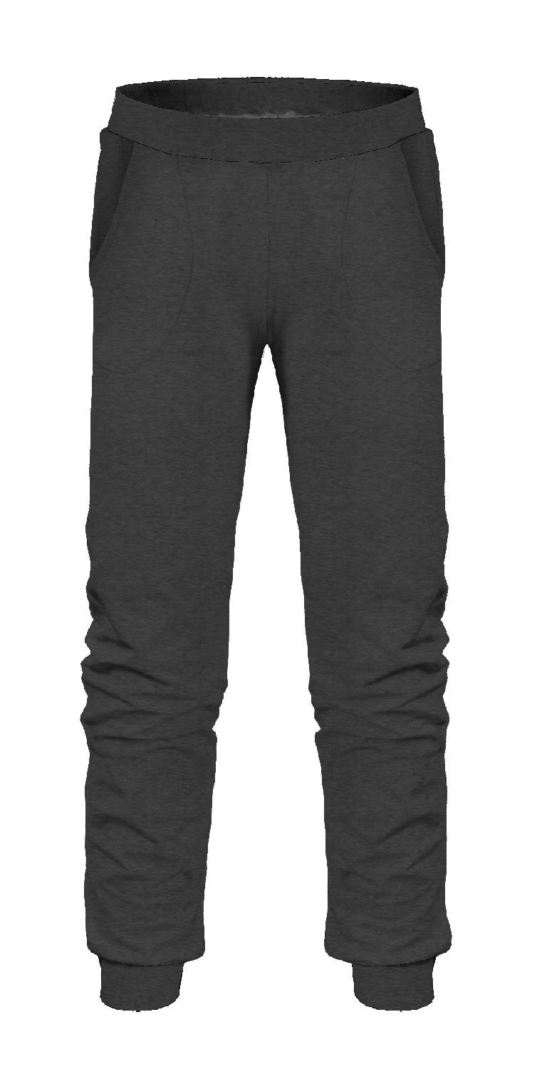 CHILDREN'S JOGGERS (LYON) - GRAPHITE - looped knit fabric 