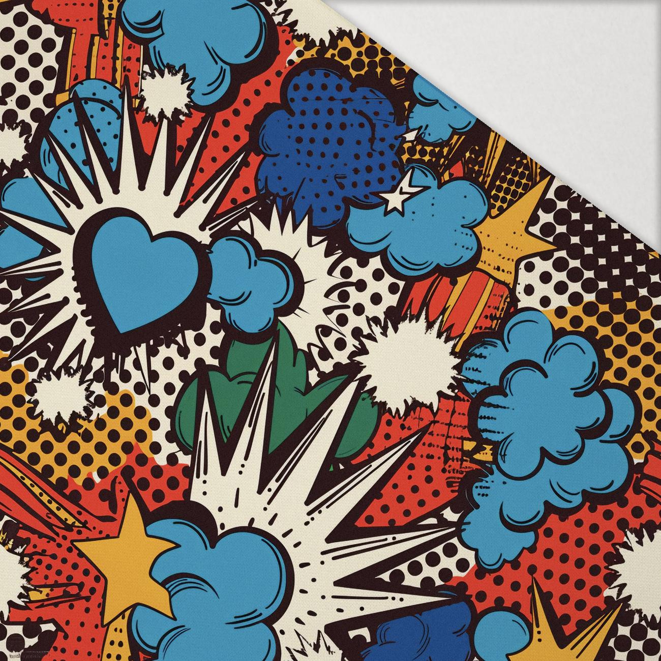 RETRO COMICS PAT.3 - Hydrophobic brushed knit