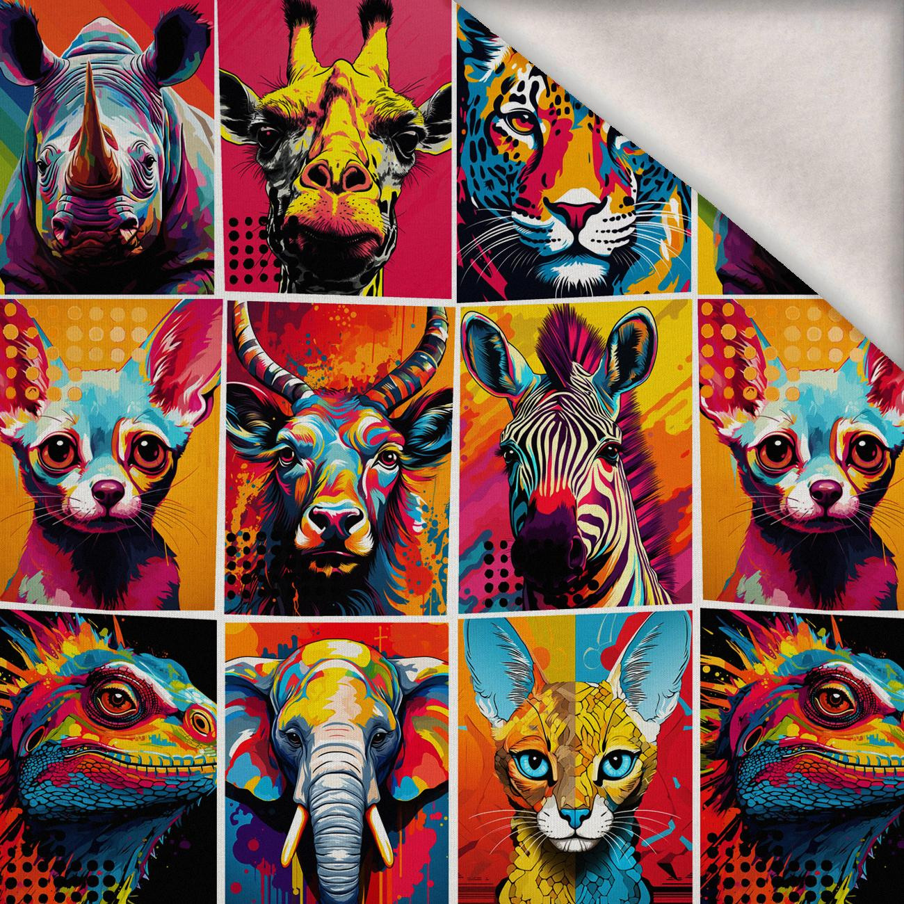 RETRO COMICS PAT.9 - brushed knitwear with elastane ITY