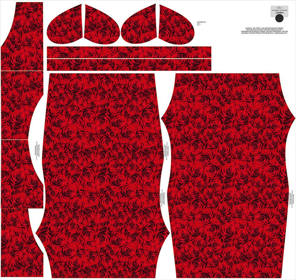 DRESS "CARMEN" - ROSES - sewing set